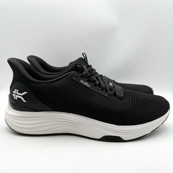 Kuru Mens Atom 2 Running Sneakers US 14 M EU 48 Black White Athletic EUC main image 5